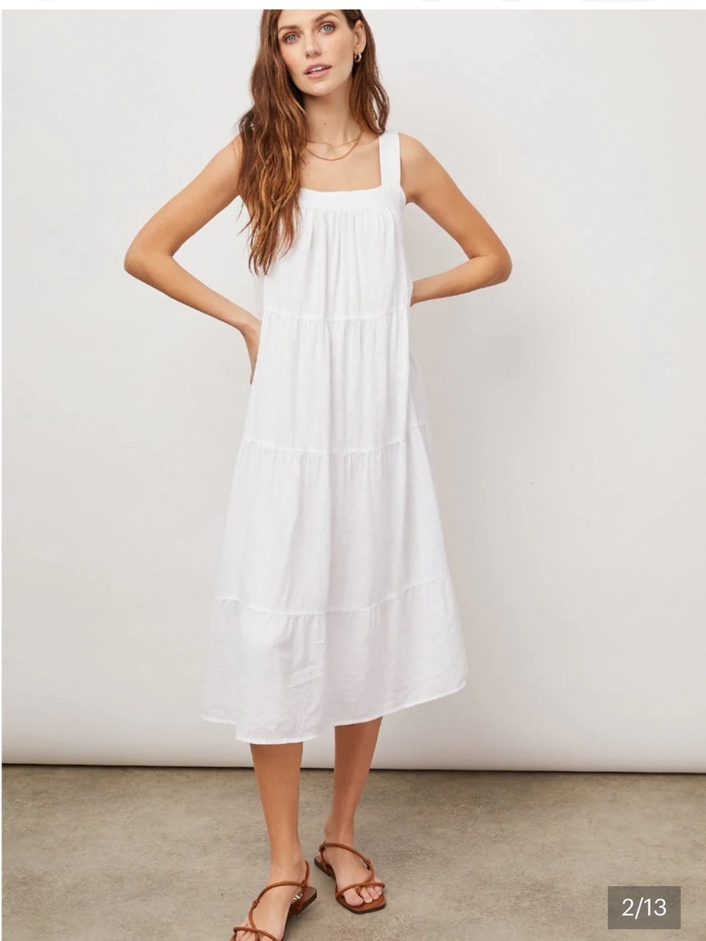 Rails White Tiered Maxi Sundress